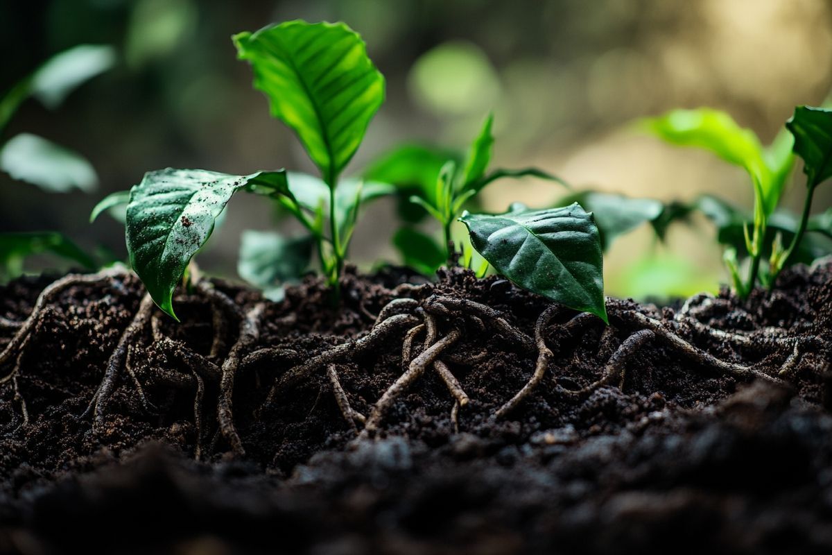 Comment la mouche de terreau : marc de café aide à réguler l'humidité des plantes