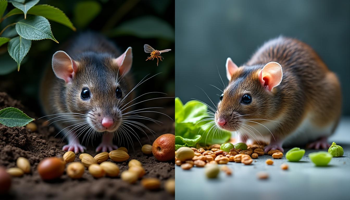 découvrez les habitudes alimentaires des rats dans leur habitat naturel et en captivité. cette comparaison fascinante vous révélera les différences et similitudes de leur régime alimentaire, ainsi que les impacts sur leur santé et leur comportement.