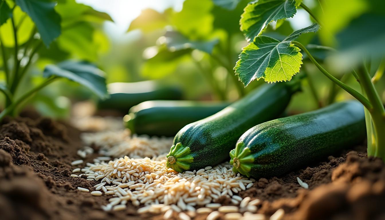 apprenez les bienfaits de placer du riz au pied des courgettes dans votre potager : astuces naturelles pour améliorer la croissance et la santé de vos plantes.