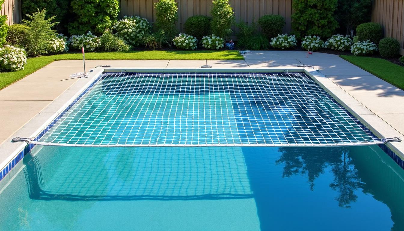 assurez la sécurité de votre piscine avec notre filet de protection de haute qualité, conçu pour prévenir les accidents et protéger vos proches.