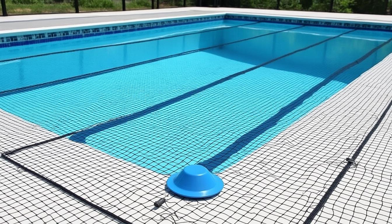 piscine avec un filet