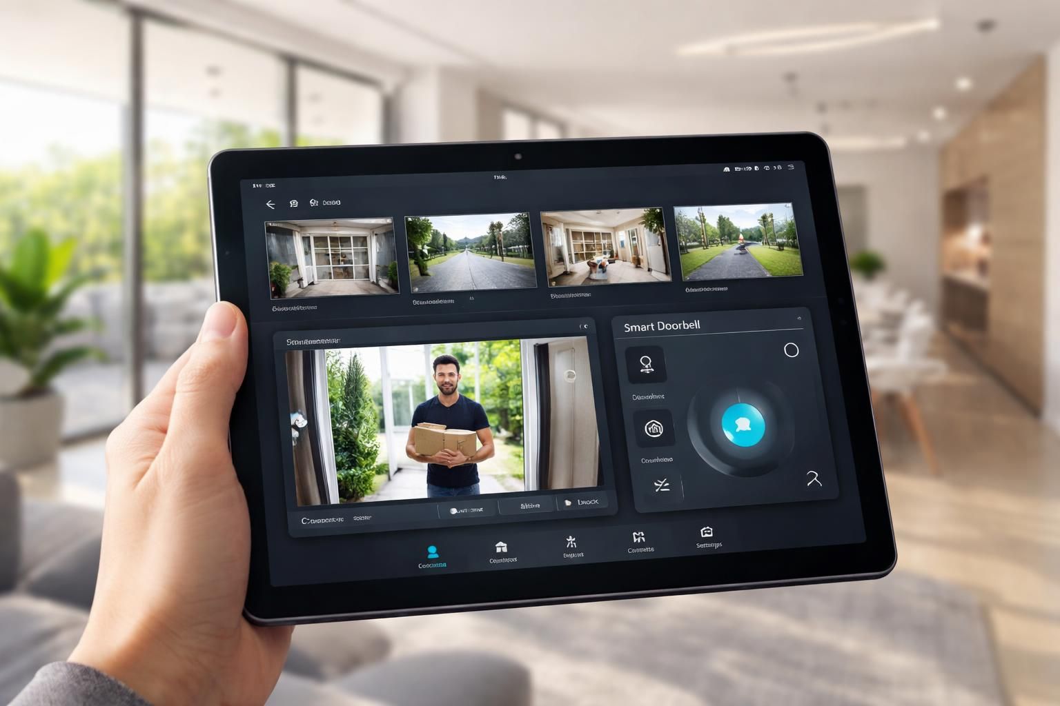 découvrez une supervision fluide de vos caméras et sonnette grâce à la tablette tactile microsoft, optimisant votre domotique pour un contrôle simple et efficace.