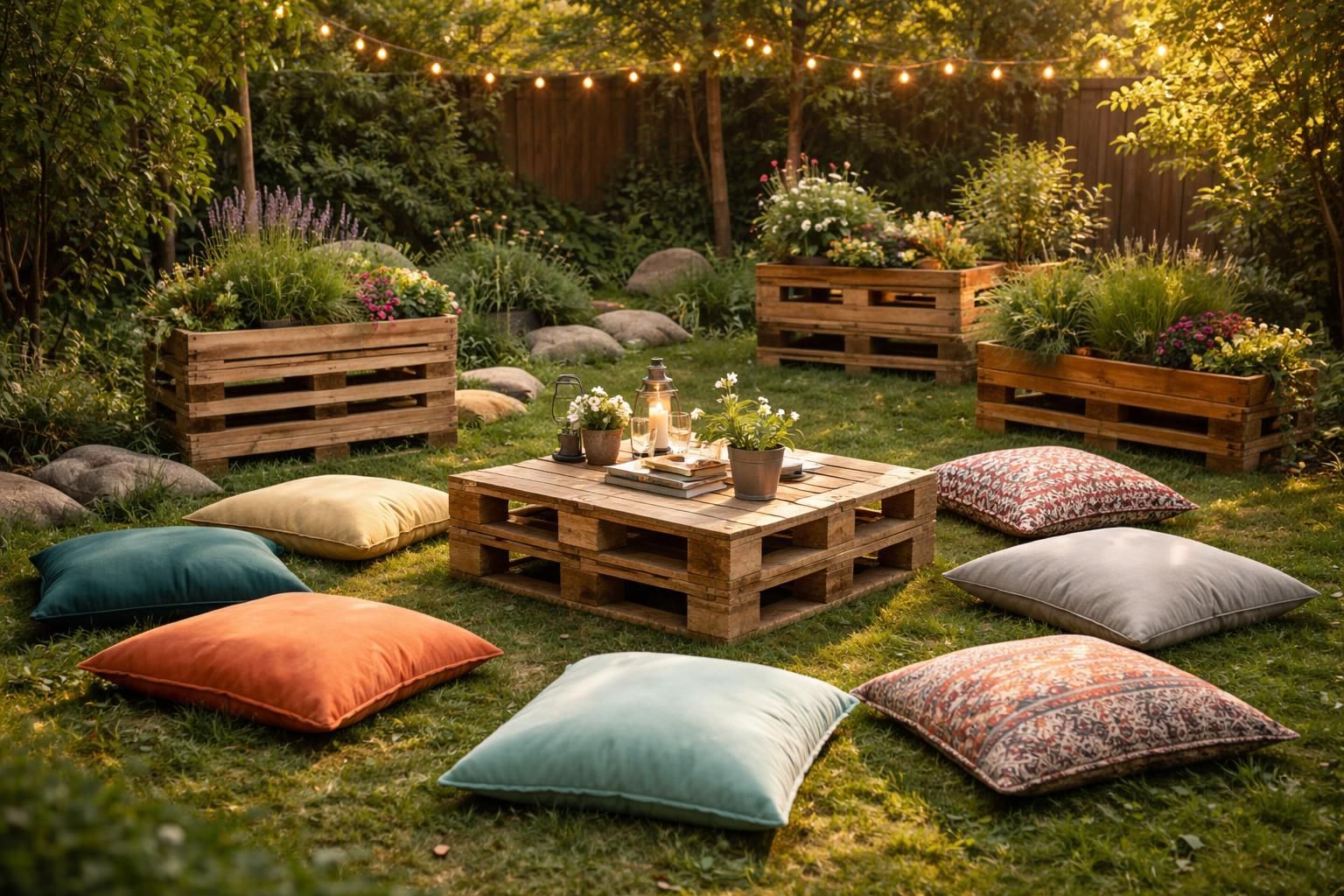 découvrez des idées simples et économiques pour décorer votre jardin avec des palettes. transformez votre espace extérieur avec créativité et petit budget.