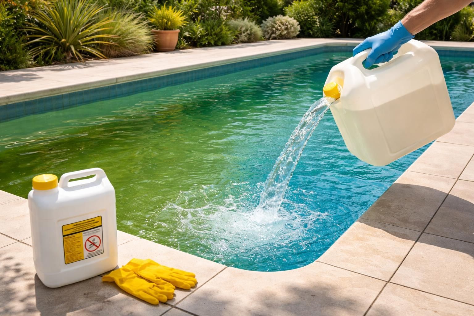 découvrez comment l'acide chlorhydrique peut rapidement transformer une piscine verte et trouble en une eau claire et saine. solution efficace et facile à utiliser pour une piscine impeccable.