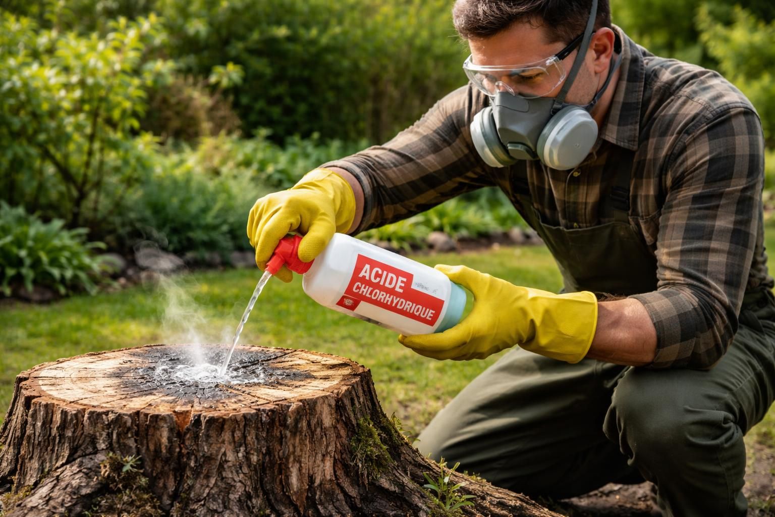 découvrez comment l'acide chlorhydrique permet de détruire efficacement et en toute sécurité une souche, en profitant de ses avantages pour un traitement optimal.