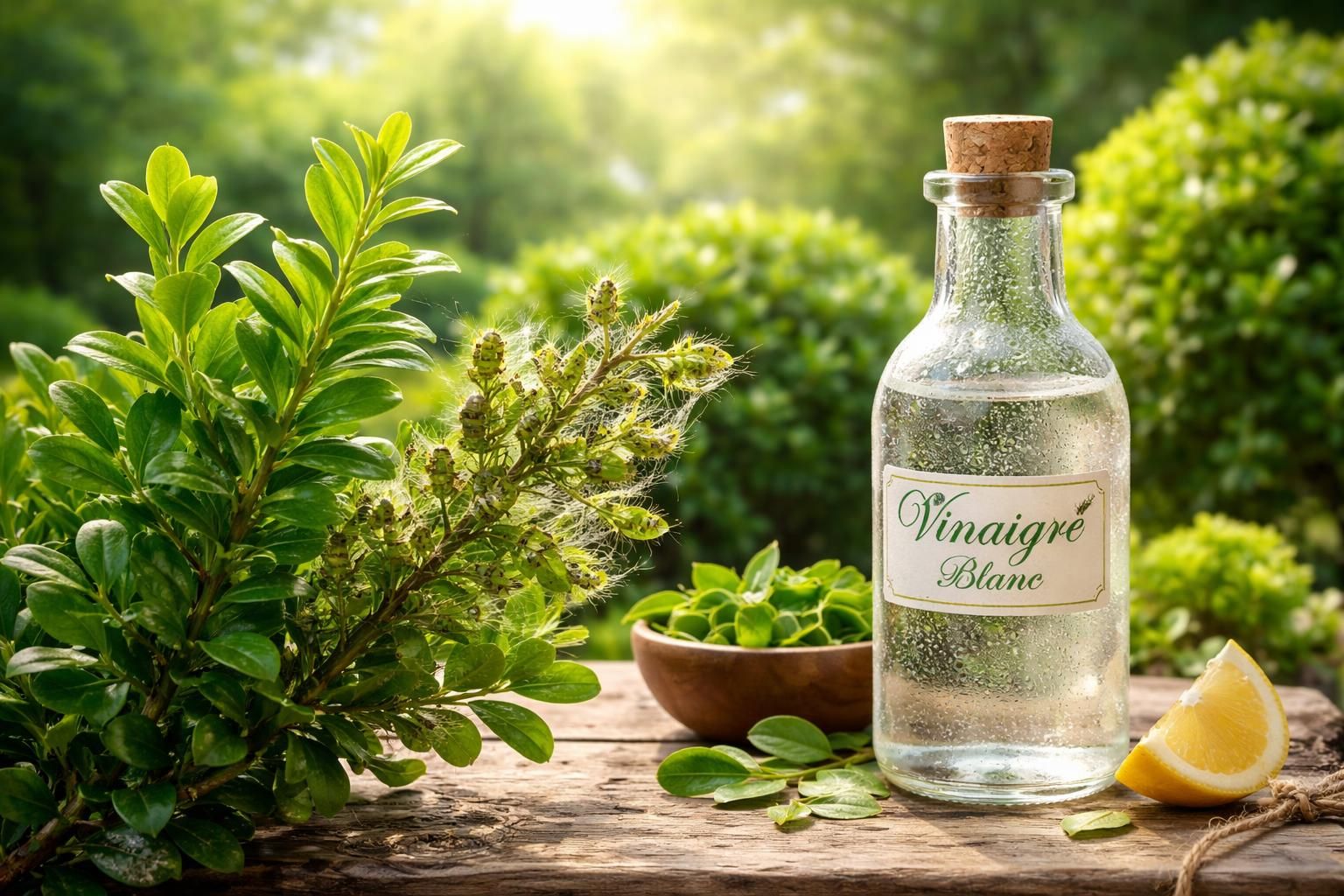 découvrez les bienfaits du traitement au vinaigre blanc contre le pyrale du buis en phytothérapie, une méthode naturelle et efficace pour protéger vos buis tout en respectant l'environnement.