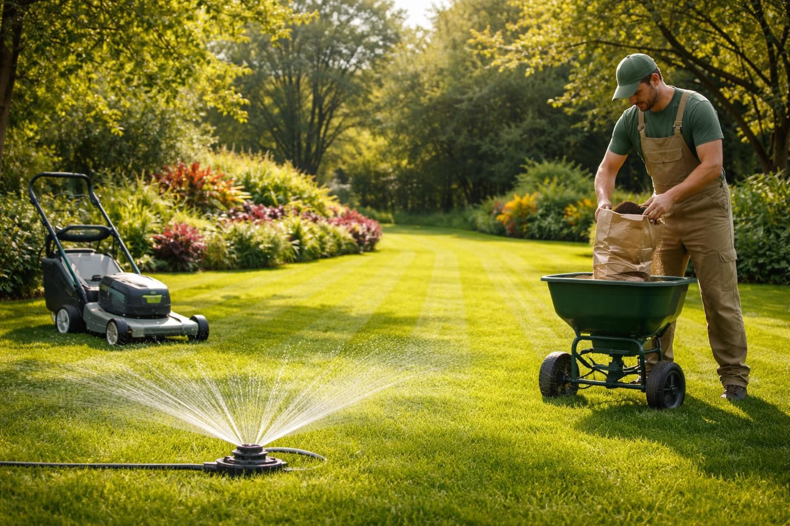 découvrez nos conseils pratiques pour entretenir votre gazon de jardin : techniques d'arrosage, astuces de tonte et choix de fertilisation pour un gazon verdoyant et en bonne santé.
