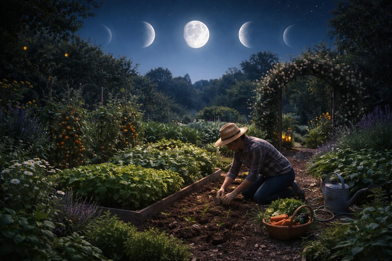 découvrez comment jardiner avec la lune en synchronisant vos travaux de jardinage avec les phases lunaires pour optimiser la croissance de vos plantes et récoltes.