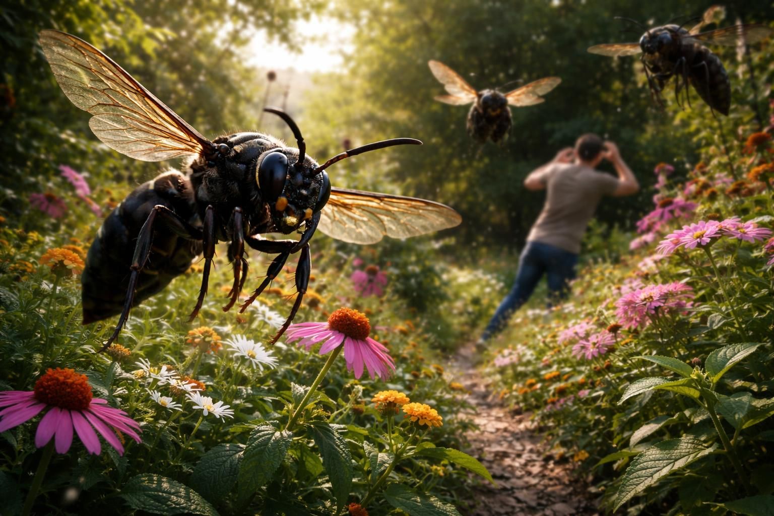 découvrez les risques méconnus liés aux gros insectes noirs volants dans votre jardin et apprenez à les identifier pour protéger votre espace extérieur.