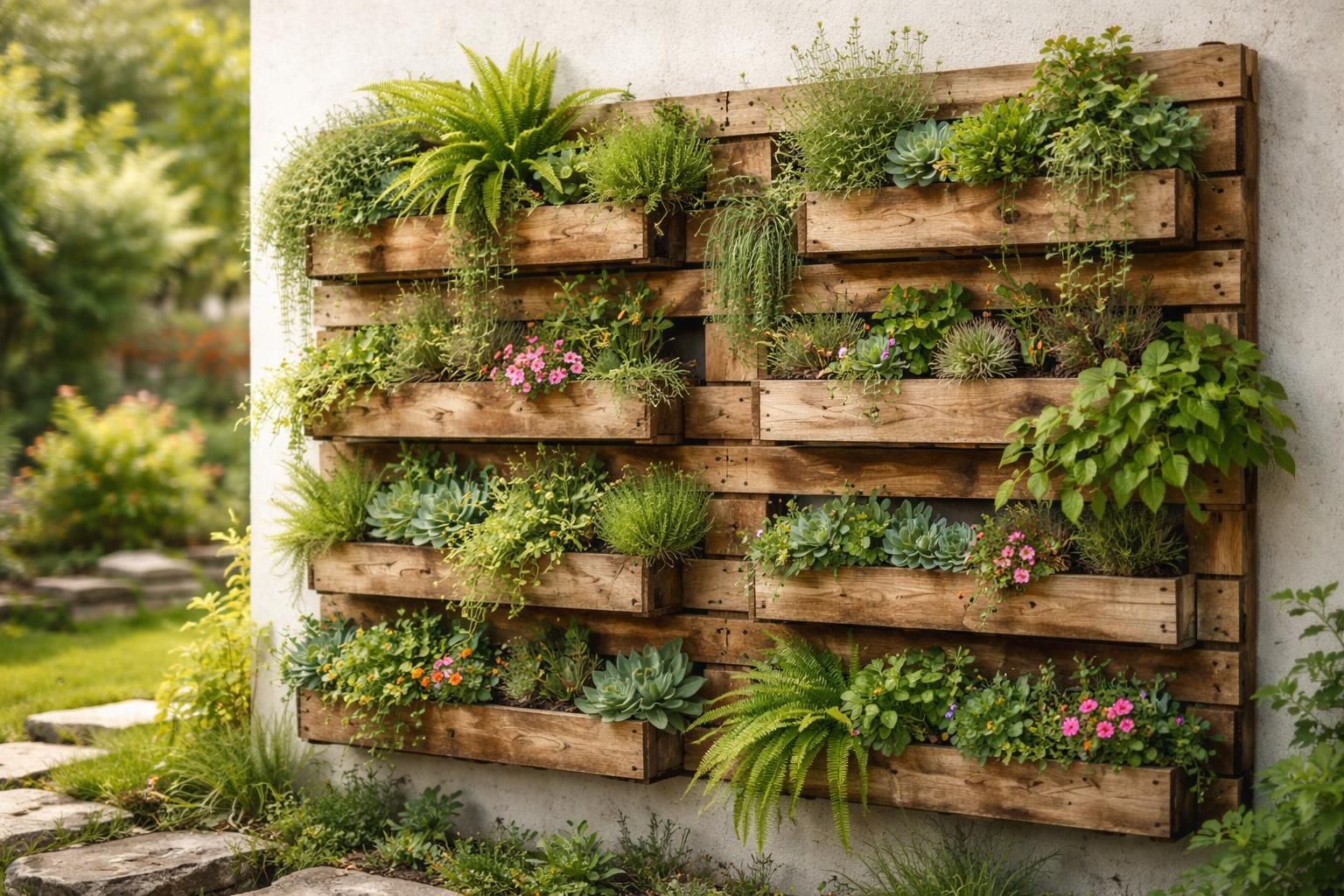 découvrez comment créer un mur végétal en palette pour un jardin vertical original et écologique. idées et conseils pour aménager votre espace avec des plantes suspendues.